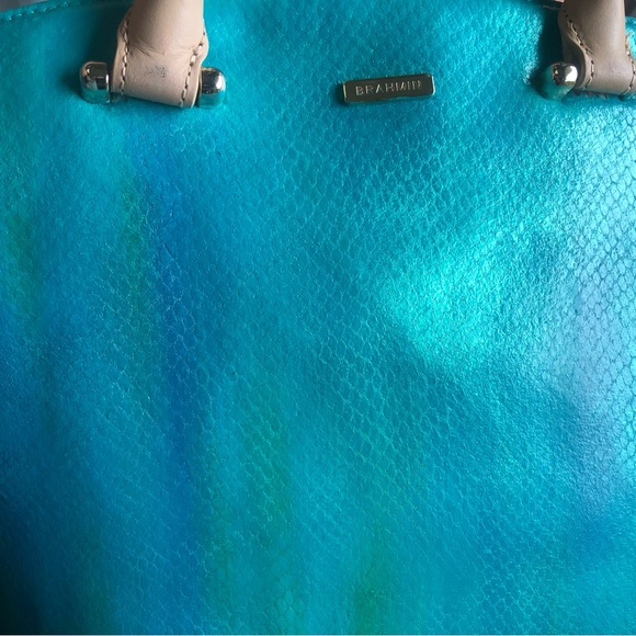 Custom Turquoise & Green Brahmin Medium Duxbury - Picture 3 of 7